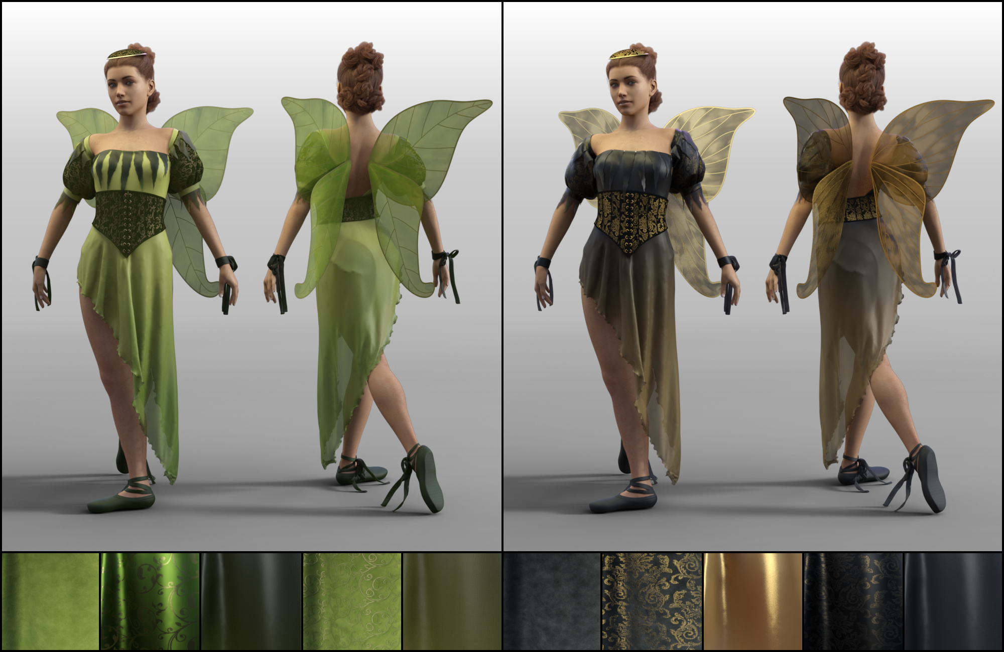 Mustardseed Costume and Pose Bundle for Genesis 8 and 8.1 Females by: Lyrra MadrilFeralFeyDestinysGarden, 3D Models by Daz 3D