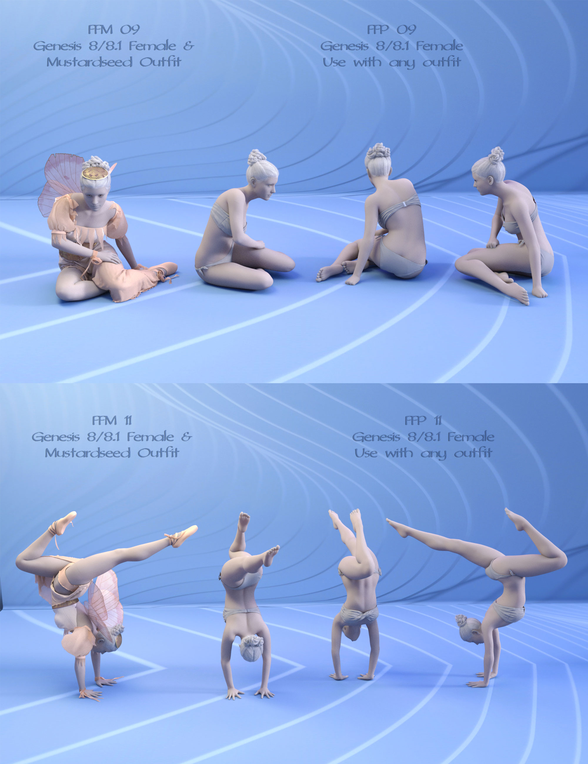 Mustardseed Costume and Pose Bundle for Genesis 8 and 8.1 Females Mustardseed Costume and Pose Bundle for Genesis 8 and 8.1 Females by: Lyrra MadrilFeralFeyDestinysGarden, 3D Models by Daz 3D