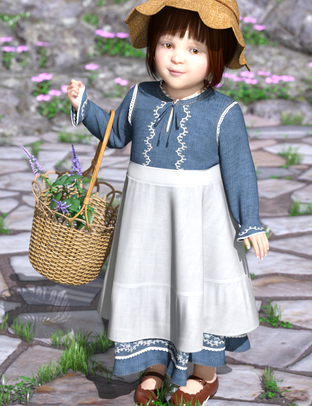 dForce Petite Style Rural Life for Genesis 8 Females by: elleque, 3D Models by Daz 3D