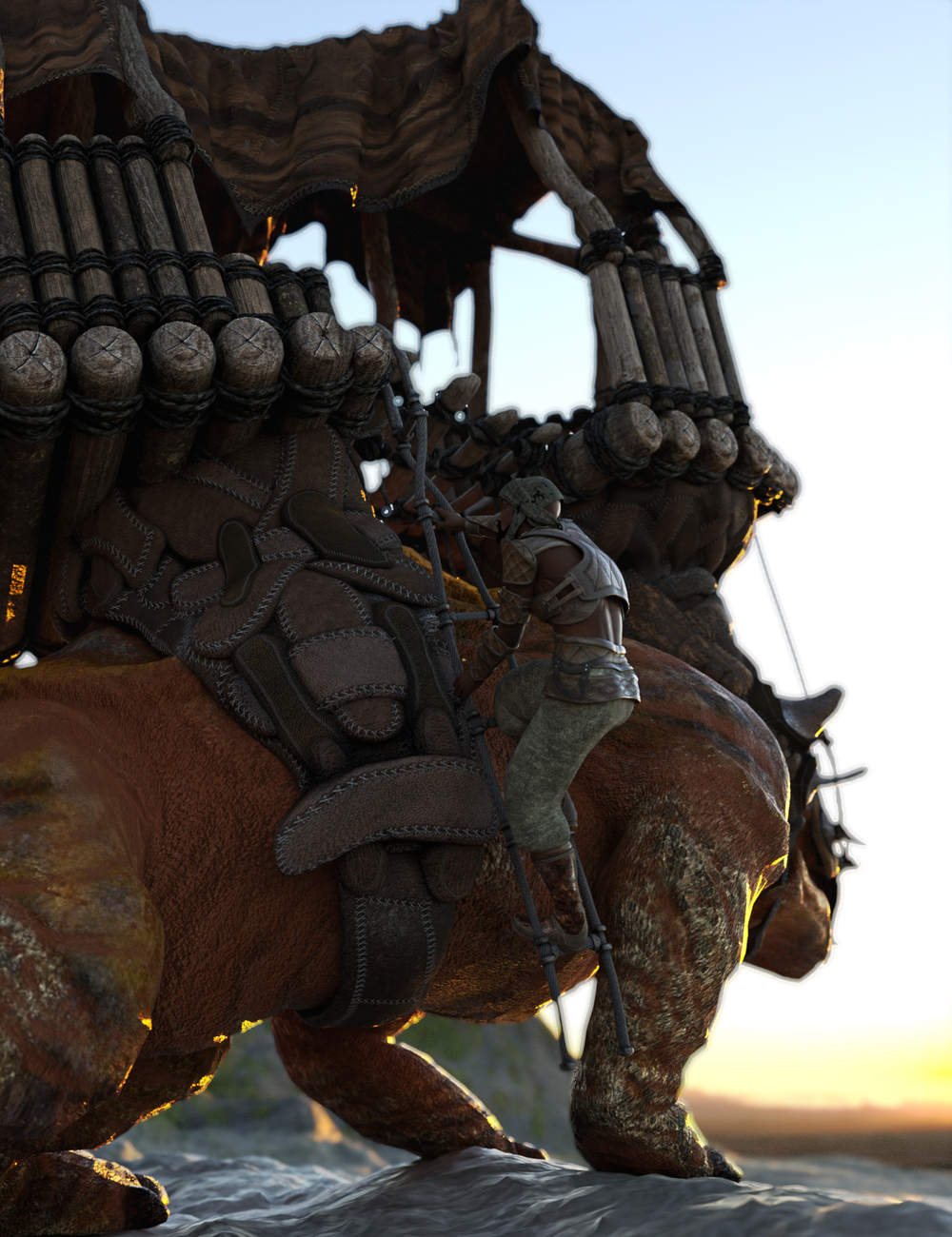 dForce Bullatan Carriage for the Bullatan HD Creature by: Sixus1 Media, 3D Models by Daz 3D