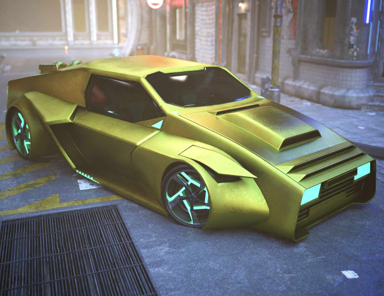 Cyberpunk Sports Car | Daz 3D