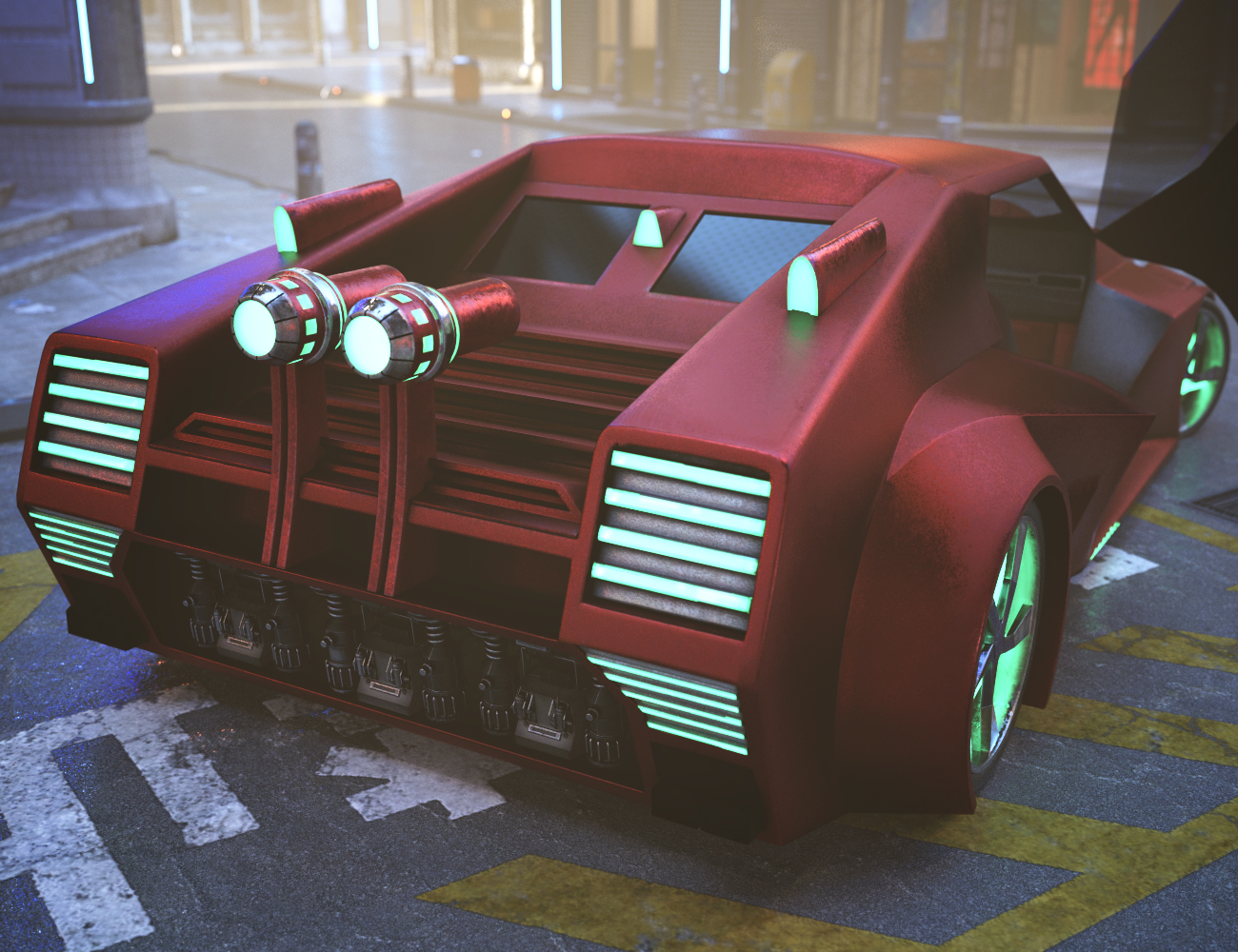 Cyberpunk Sports Car by: Xivon, 3D Models by Daz 3D