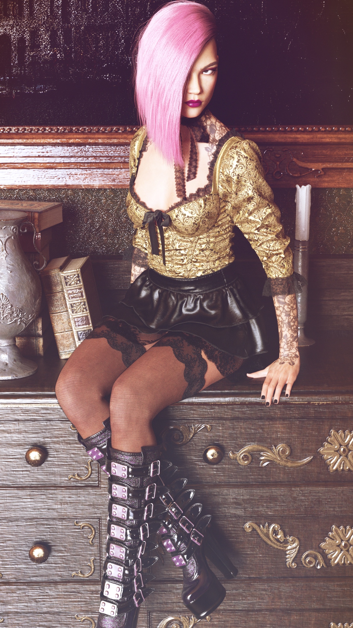 Sweet Chaoz Outfit Textures Sweet Chaoz Outfit Textures by: Linday, 3D Models by Daz 3D
