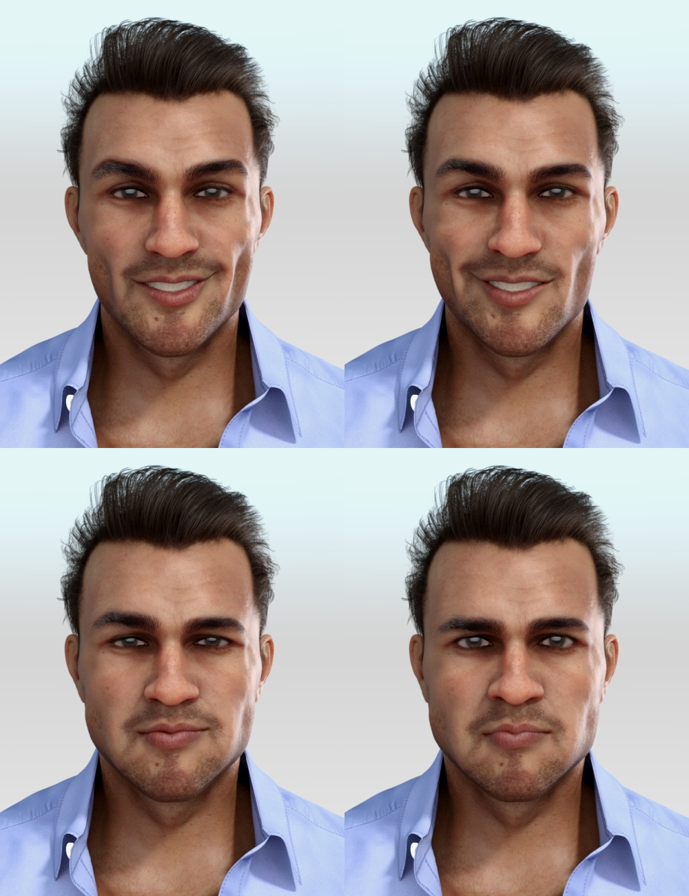 Redz Matteo Expressions for Genesis 8 and 8.1 Male by: RedzStudio, 3D Models by Daz 3D