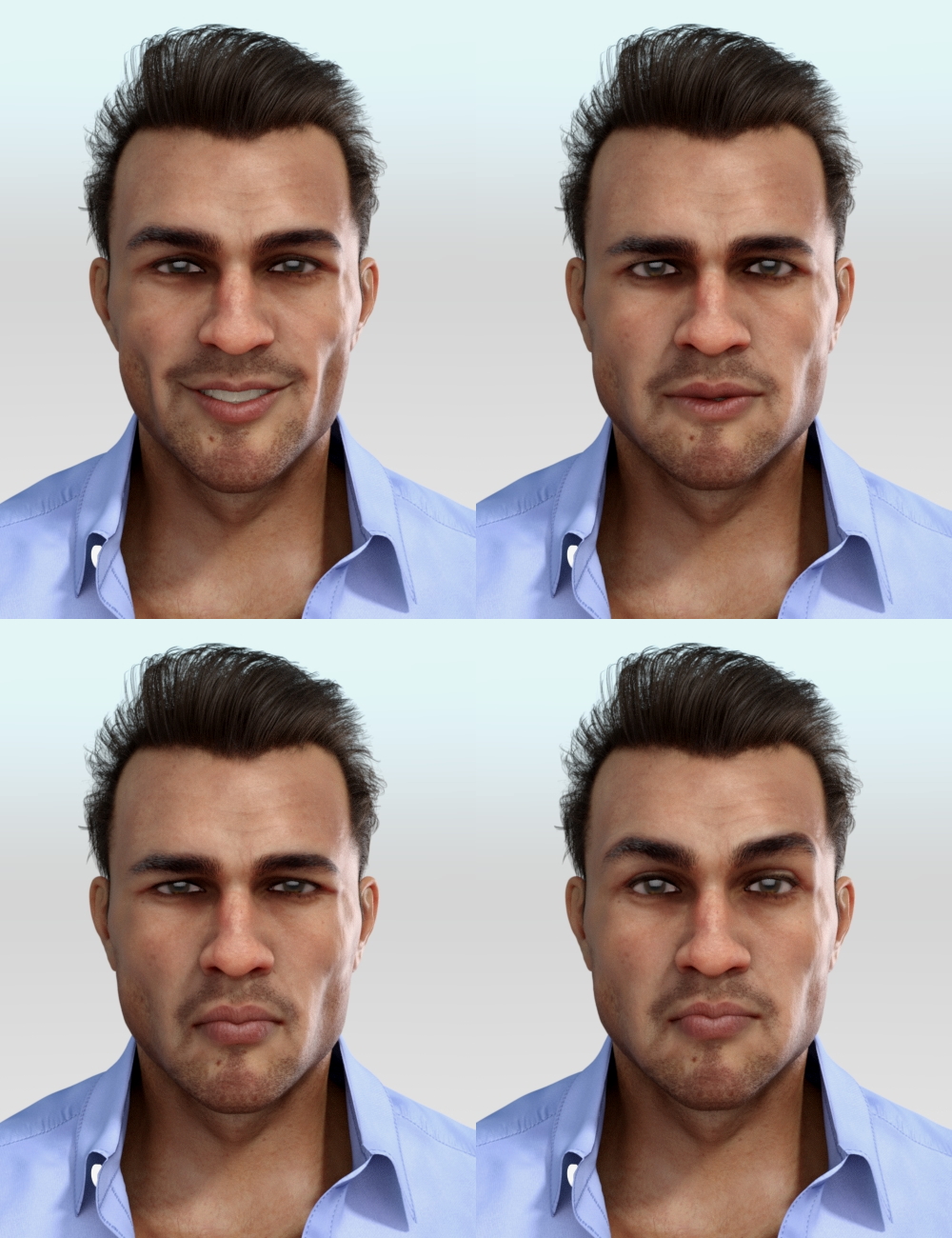 Redz Matteo Expressions for Genesis 8 and 8.1 Male by: RedzStudio, 3D Models by Daz 3D