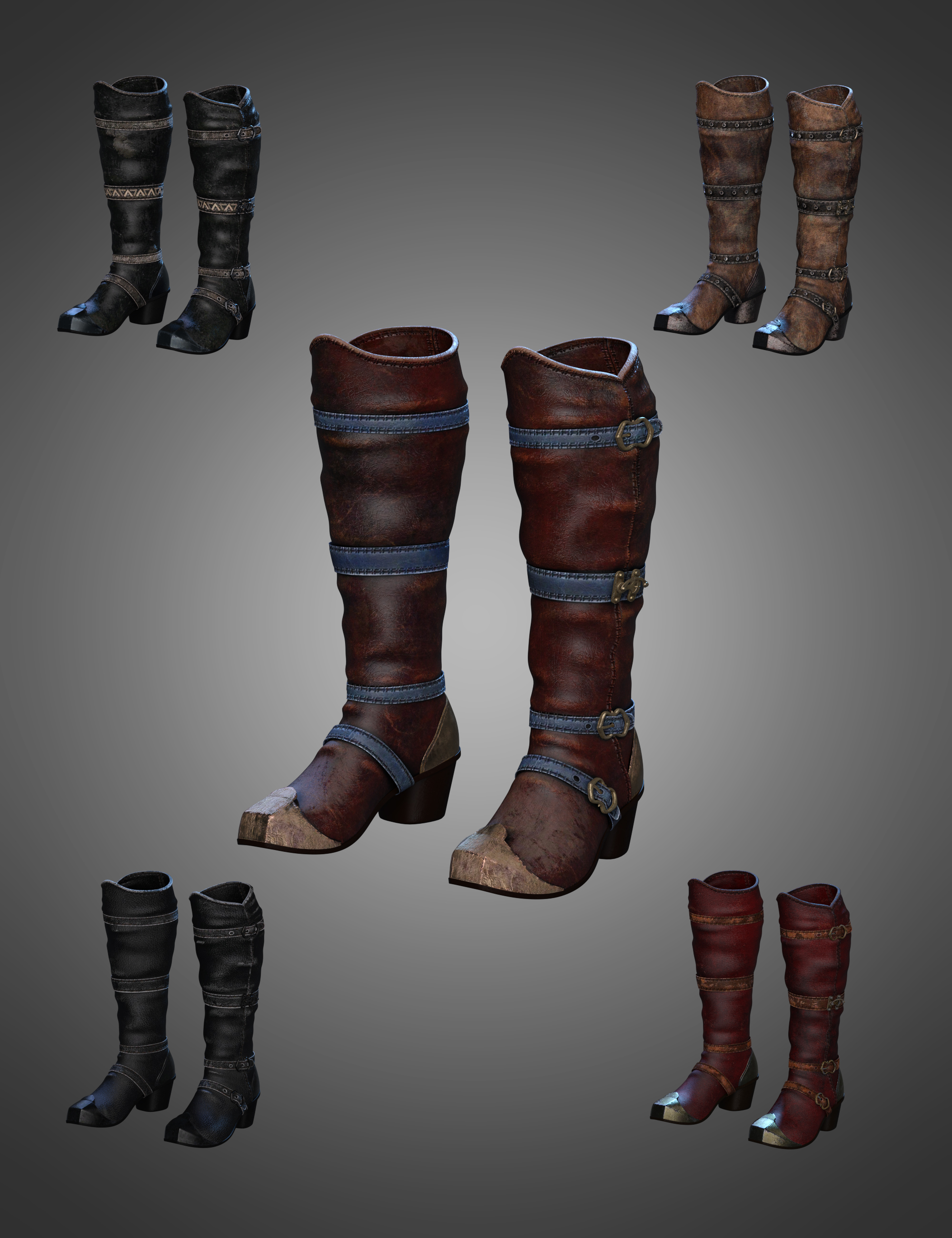 Halcyon Fragment Boots for Genesis 8 and 8.1 Males by: Barbara BrundonUmblefuglyShox-Design, 3D Models by Daz 3D