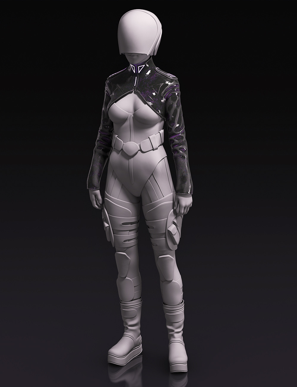 Sci-fi Rebel Rider Outfit Jacket for Genesis 8.1 Female by: Yura, 3D Models by Daz 3D