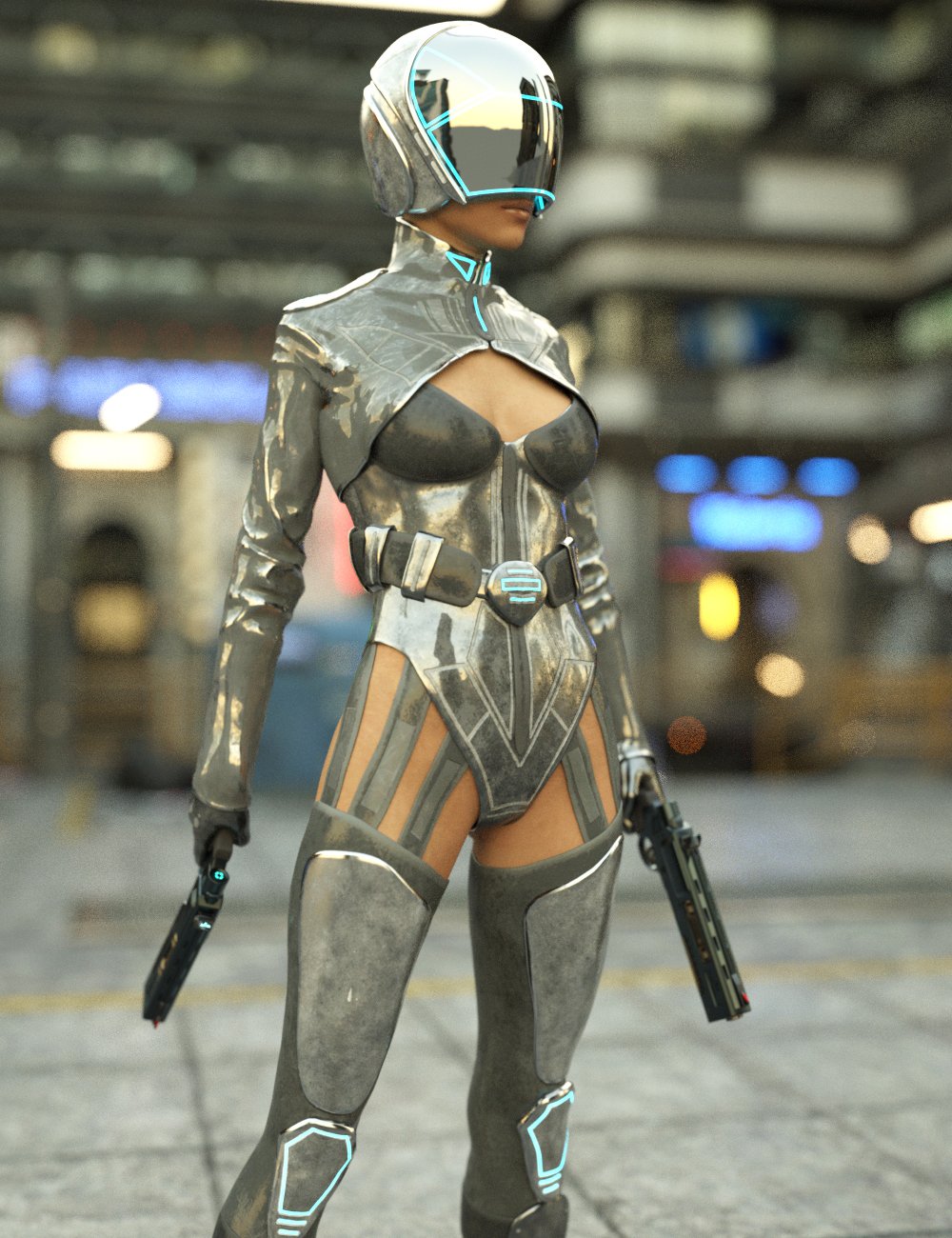 Sci-fi Rebel Rider Outfit for Genesis 8.1 Females Bundle by: Yura, 3D Models by Daz 3D
