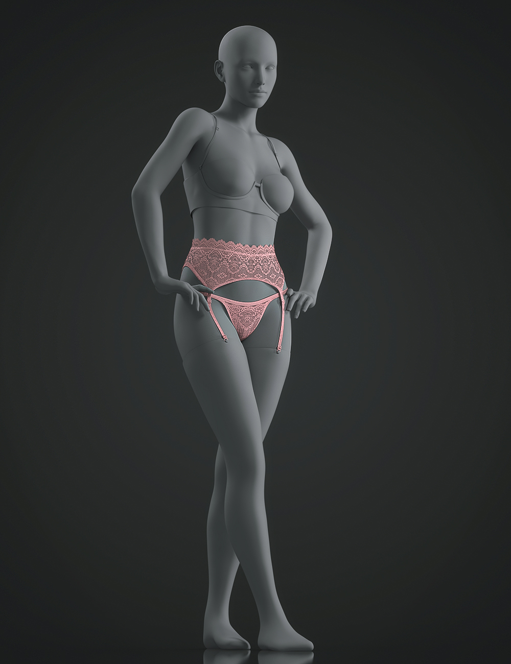 X-Fashion Oh La La Lingerie Set Bottoms for Genesis 8 and 8.1 Female by: xtrart-3d, 3D Models by Daz 3D