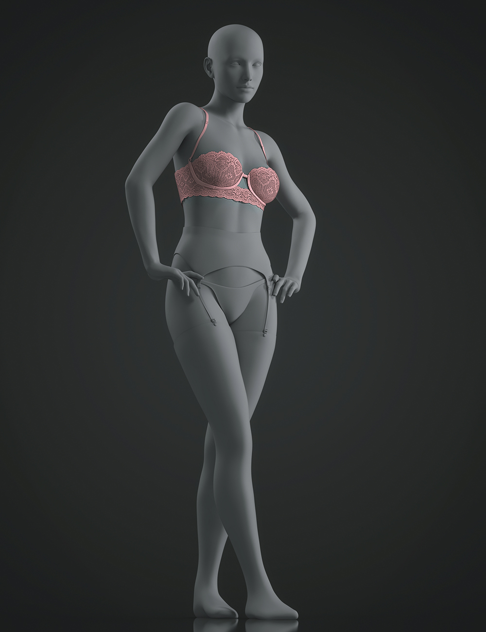 X-Fashion Oh La La Lingerie Set Bra for Genesis 8 and 8.1 Female by: xtrart-3d, 3D Models by Daz 3D
