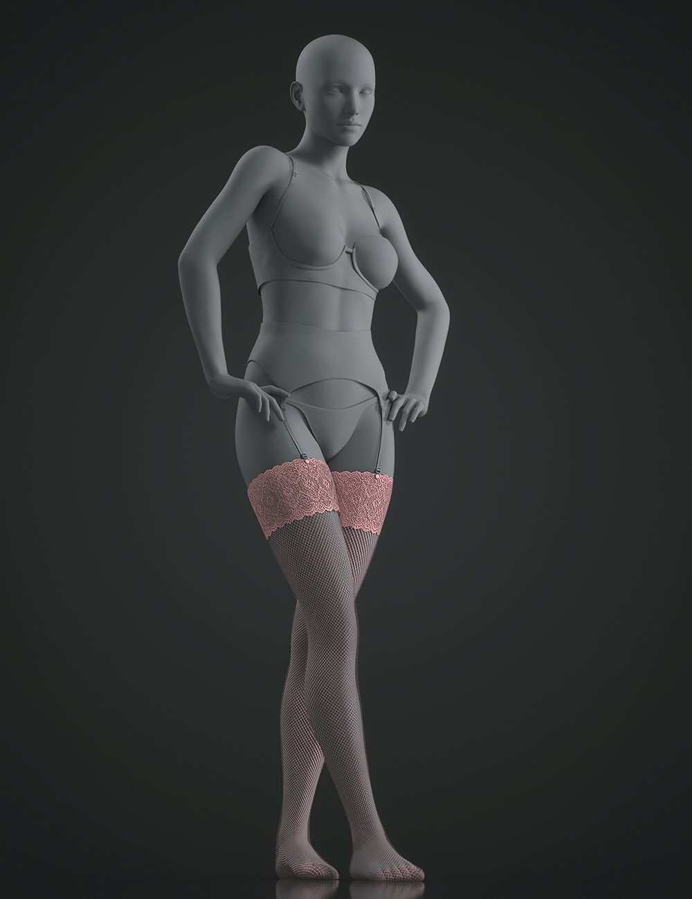 X-Fashion Oh La La Lingerie Set Stockings for Genesis 8 and 8.1 Female by: xtrart-3d, 3D Models by Daz 3D