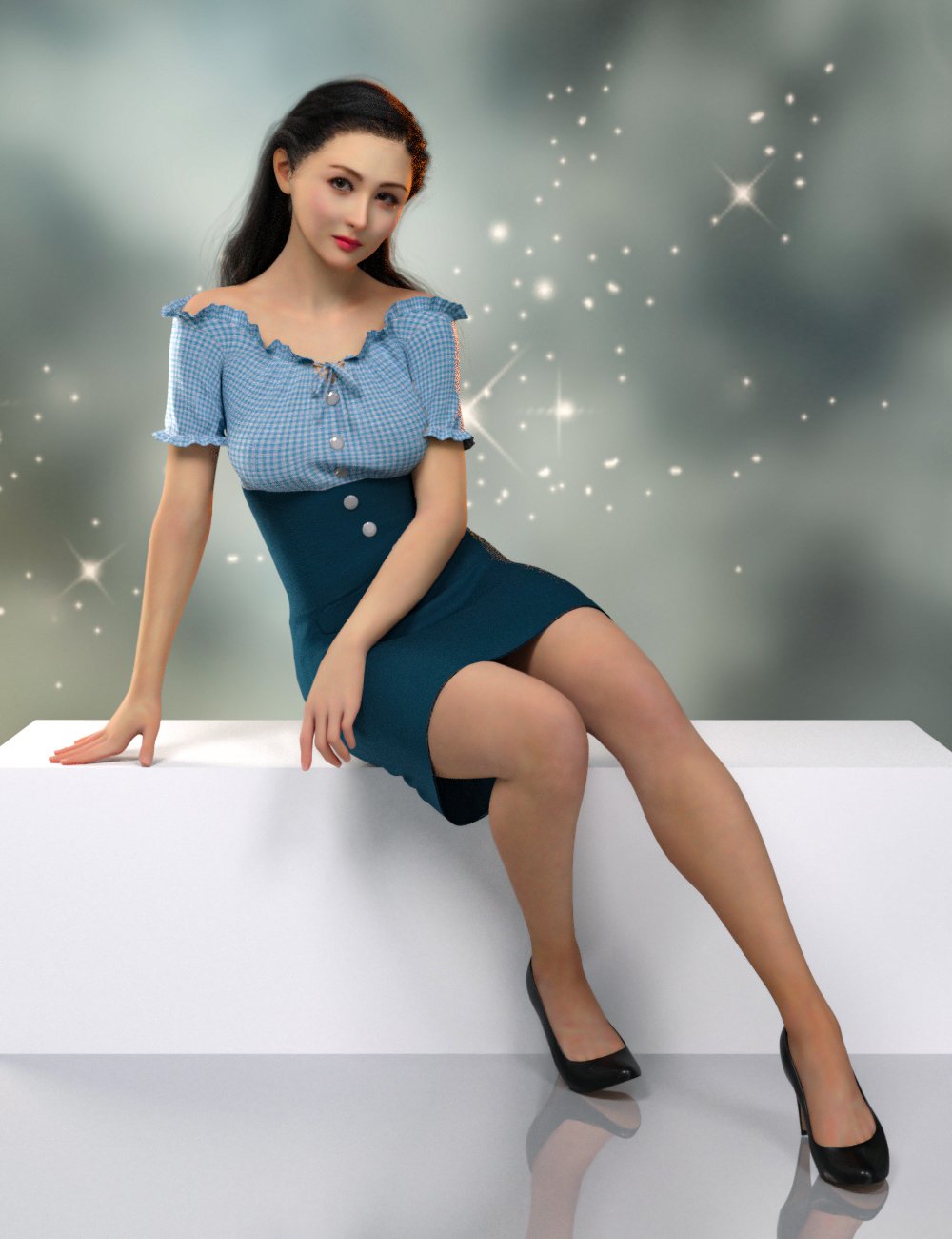 dForce MK Strapless Tight Dress for Genesis 8 and 8.1 Females