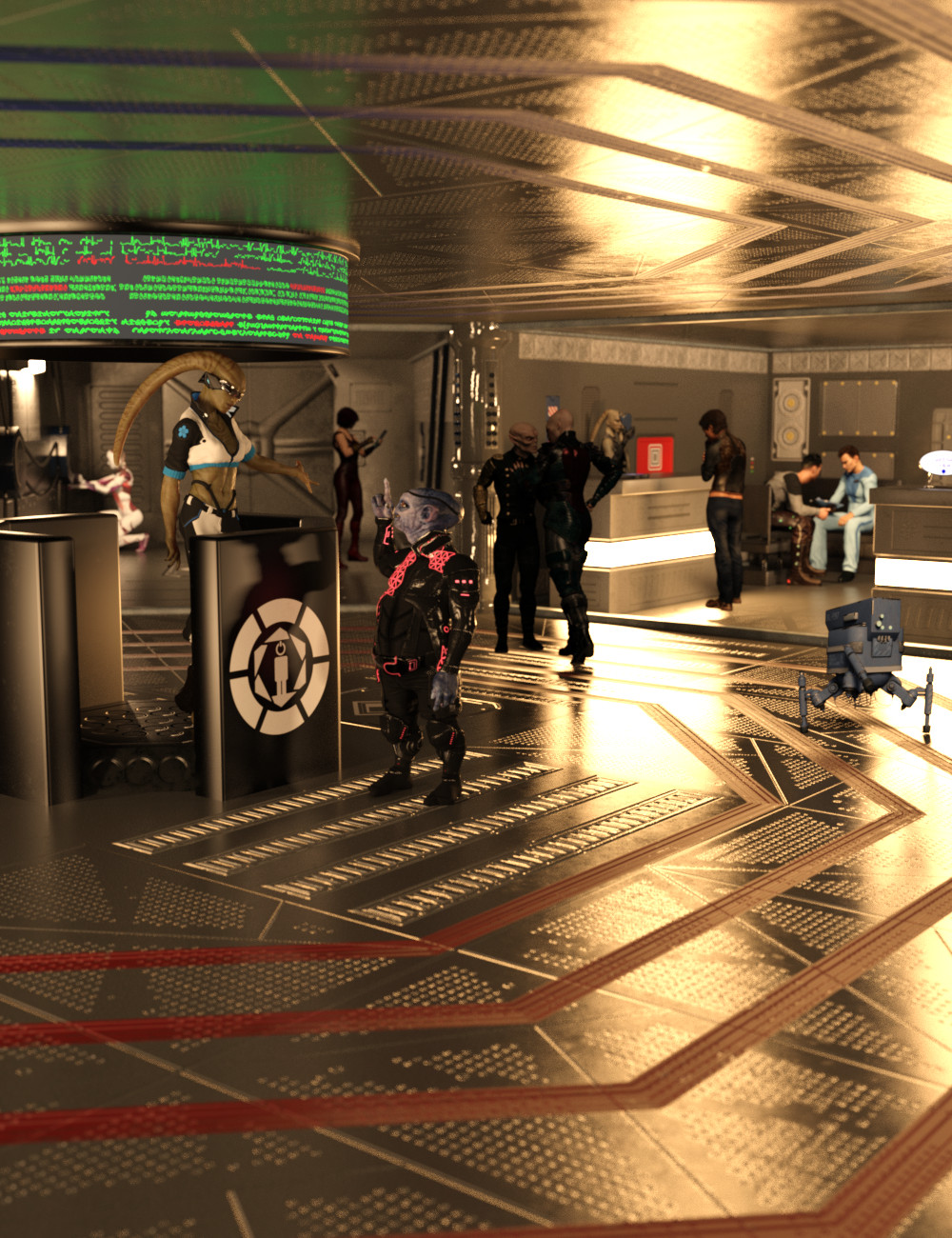 Space Trading Station Central by: Silent Winter, 3D Models by Daz 3D