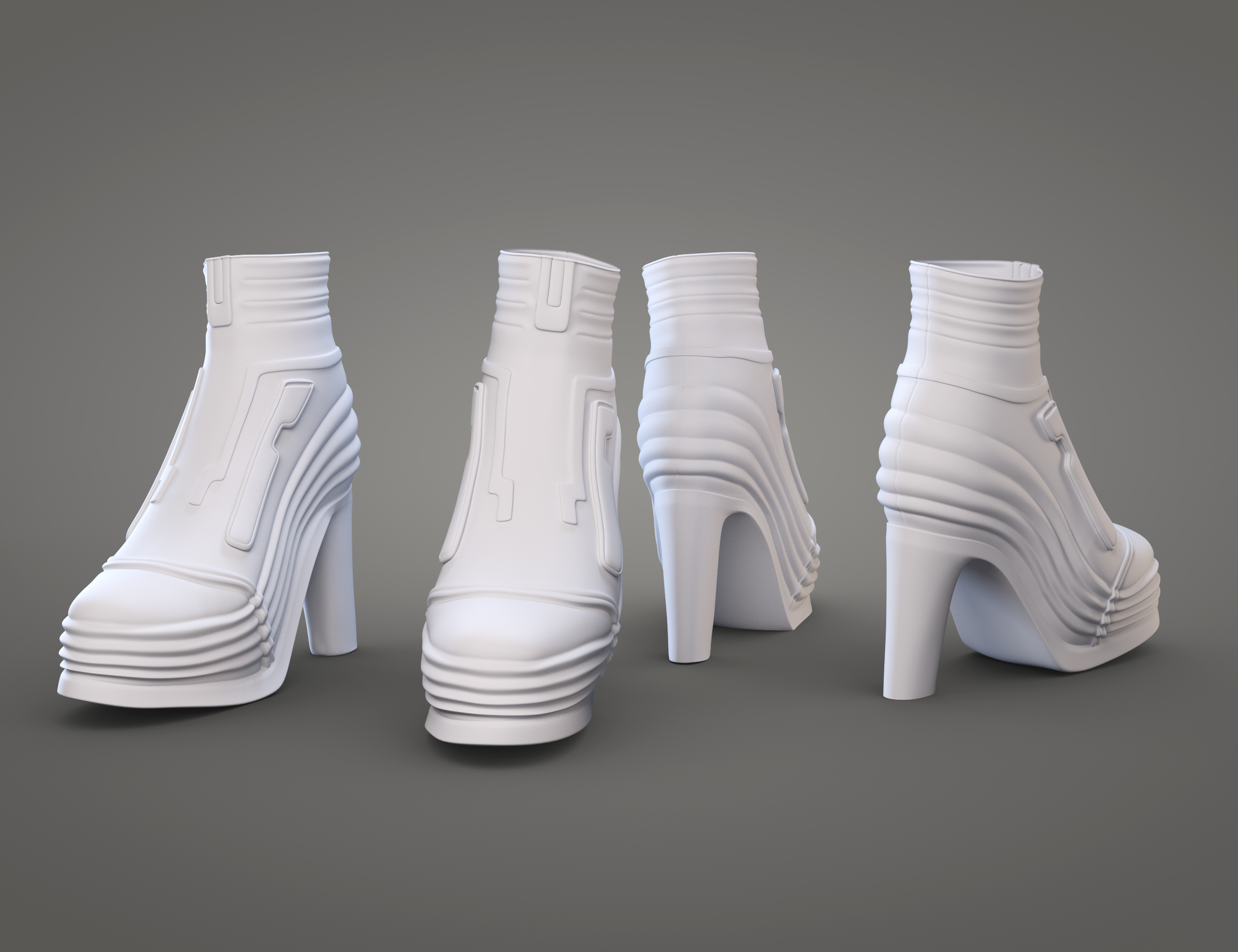 Virtual Dryad Outfit Boots for Genesis 8 and 8.1 Females by: 4blueyesbucketload3d, 3D Models by Daz 3D