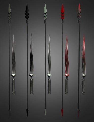 Lethal Knives and Staves for Genesis 8 V02 by: fjaa3d, 3D Models by Daz 3D