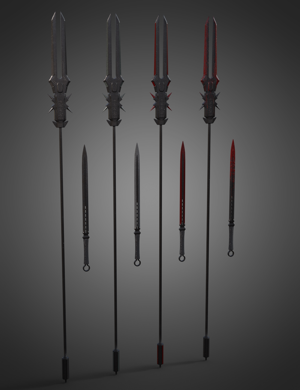 Lethal Knives and Staves for Genesis 8 V03 by: fjaa3d, 3D Models by Daz 3D