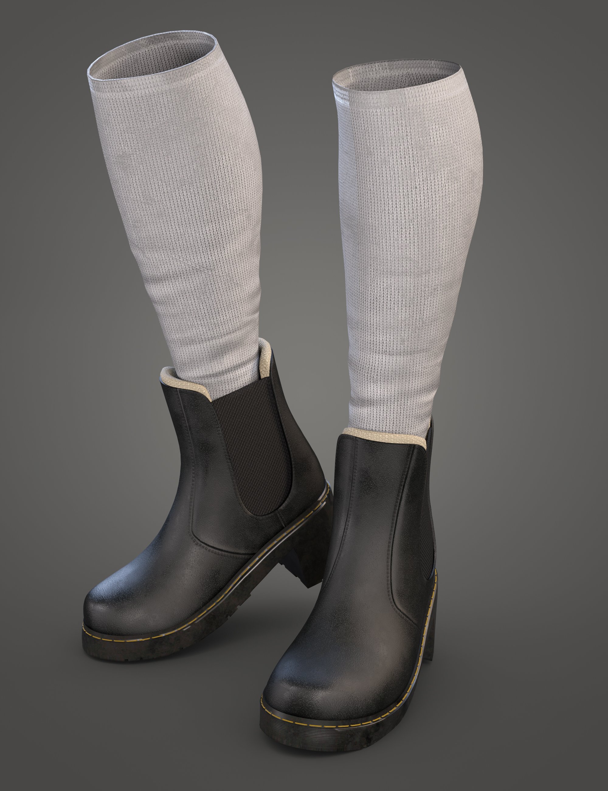 Rebel Outfit Boots and Socks for Genesis 8 Females by: fjaa3d, 3D Models by Daz 3D