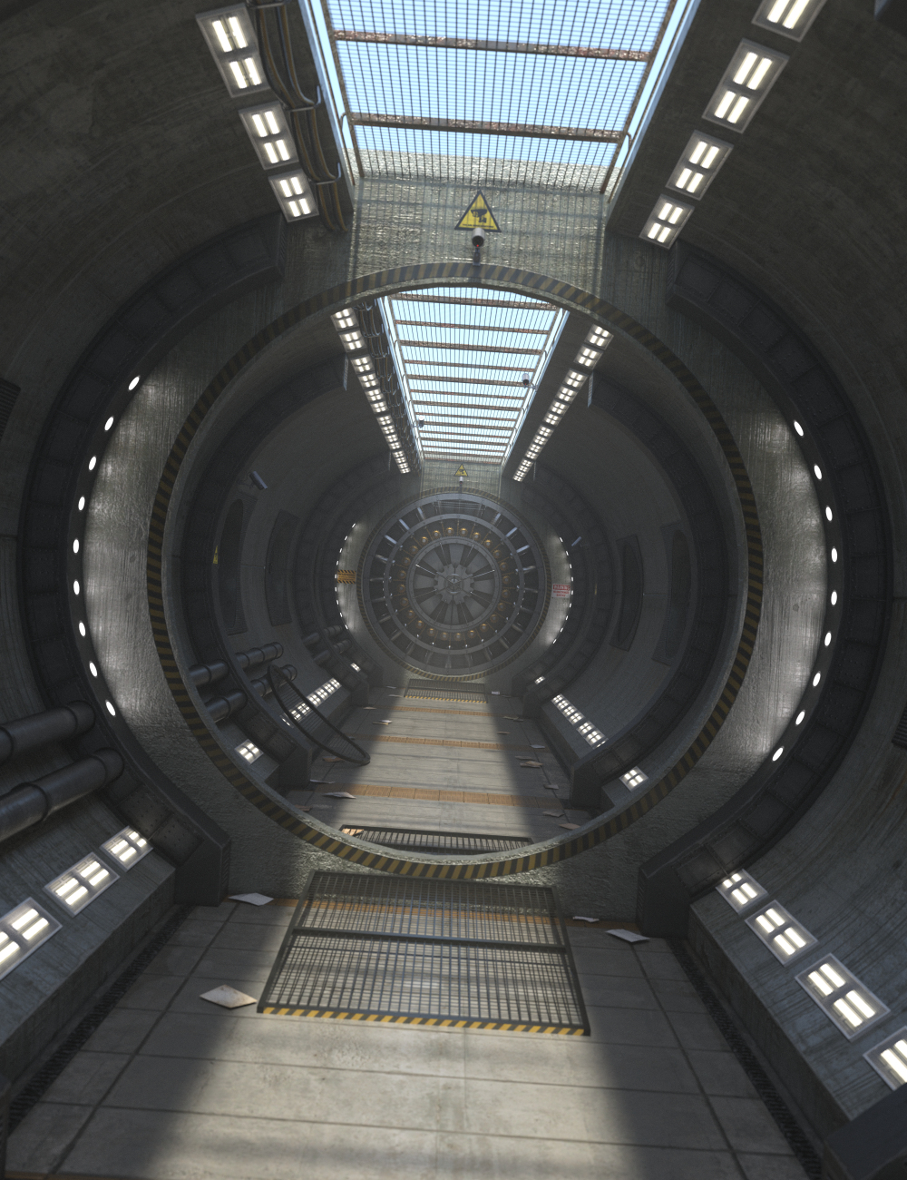 Dystopian Corridor by: Merlin Studios, 3D Models by Daz 3D