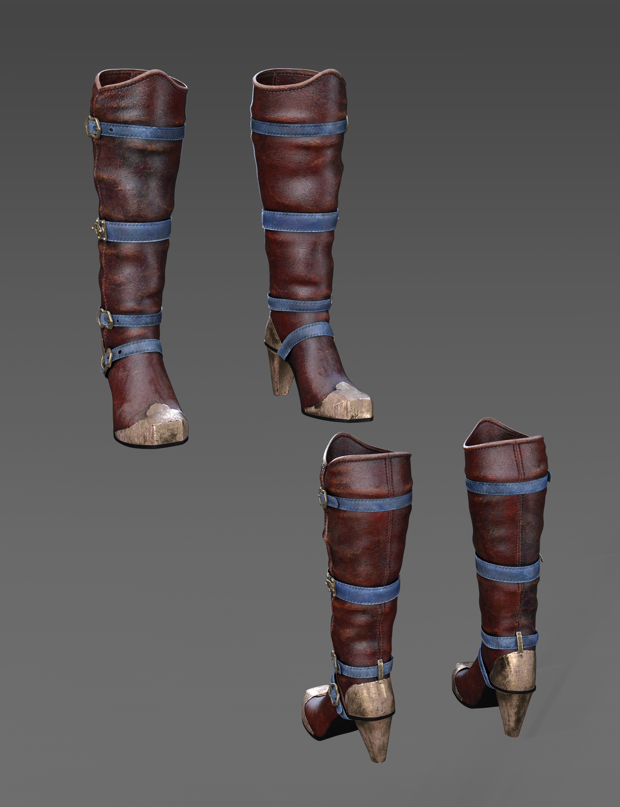 Halcyon Fragment Boots for Genesis 8 and 8.1 Females