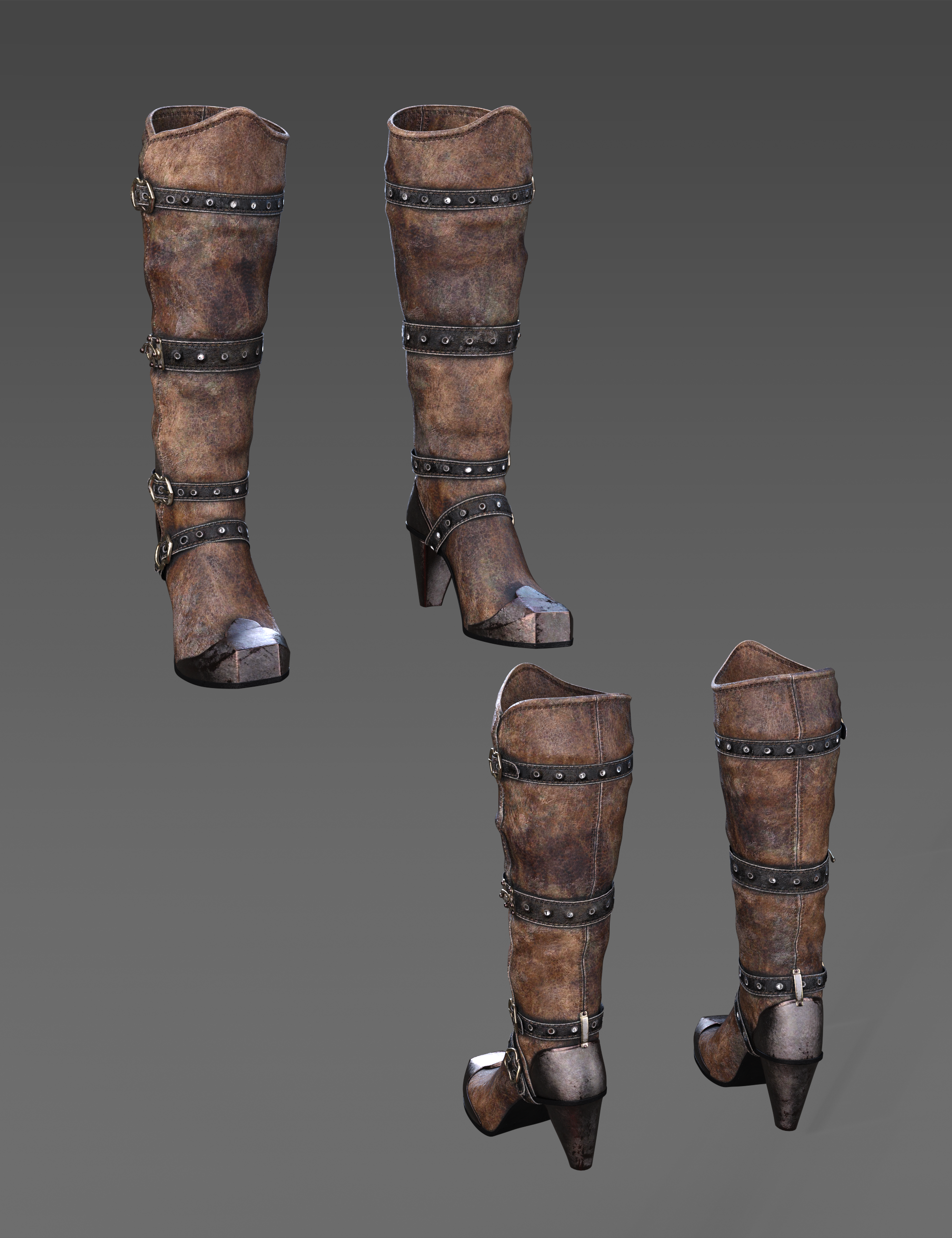 Halcyon Fragment Boots for Genesis 8 and 8.1 Females by: Barbara BrundonUmblefuglyShox-Design, 3D Models by Daz 3D