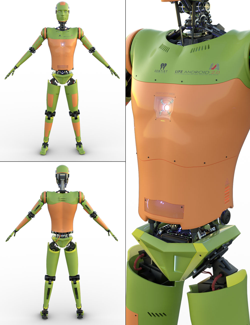 Uniforms for the Male Life 2.0 Android by: ForbiddenWhispers, 3D Models by Daz 3D