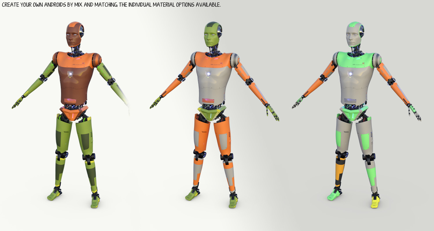 Uniforms for the Male Life 2.0 Android by: ForbiddenWhispers, 3D Models by Daz 3D
