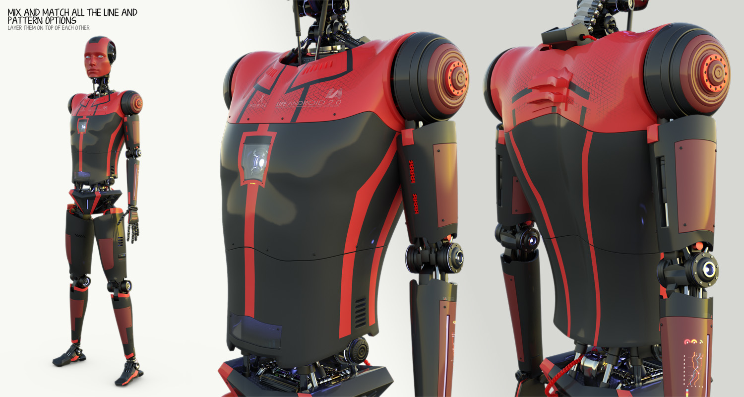 Uniforms for the Male Life 2.0 Android Uniforms for the Male Life 2.0 Android by: ForbiddenWhispers, 3D Models by Daz 3D