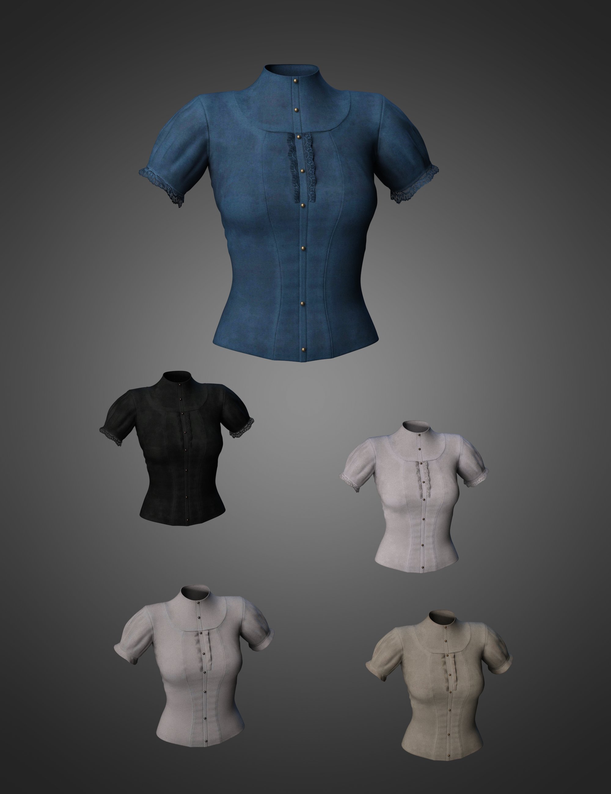 Halcyon Fragment Shirts for Genesis 8 and 8.1 Females