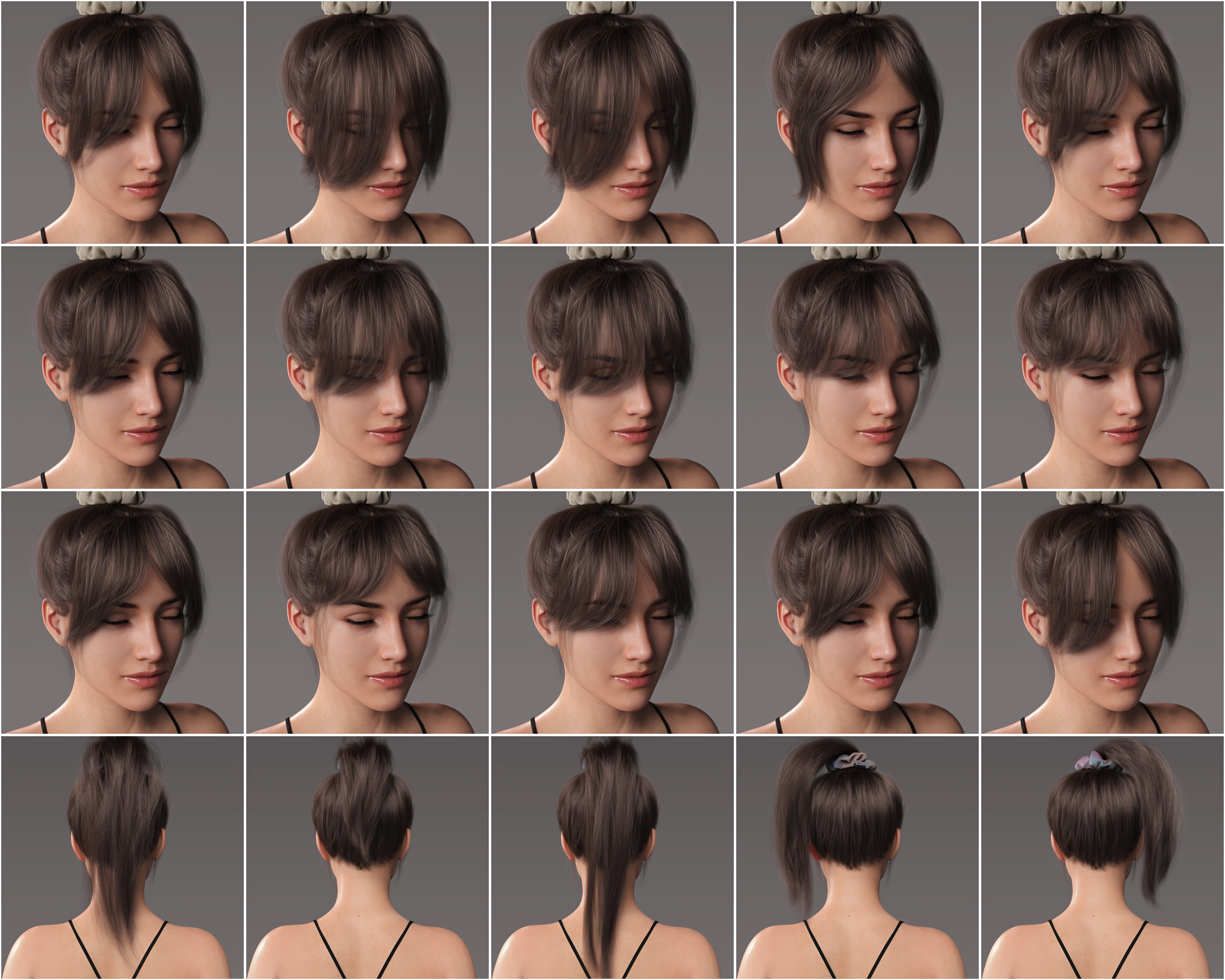 4-in-1 Buns and Ponytail Hair for Genesis 8 and 8.1 Females 4-in-1 Buns and Ponytail Hair for Genesis 8 and 8.1 Females by: outoftouch, 3D Models by Daz 3D