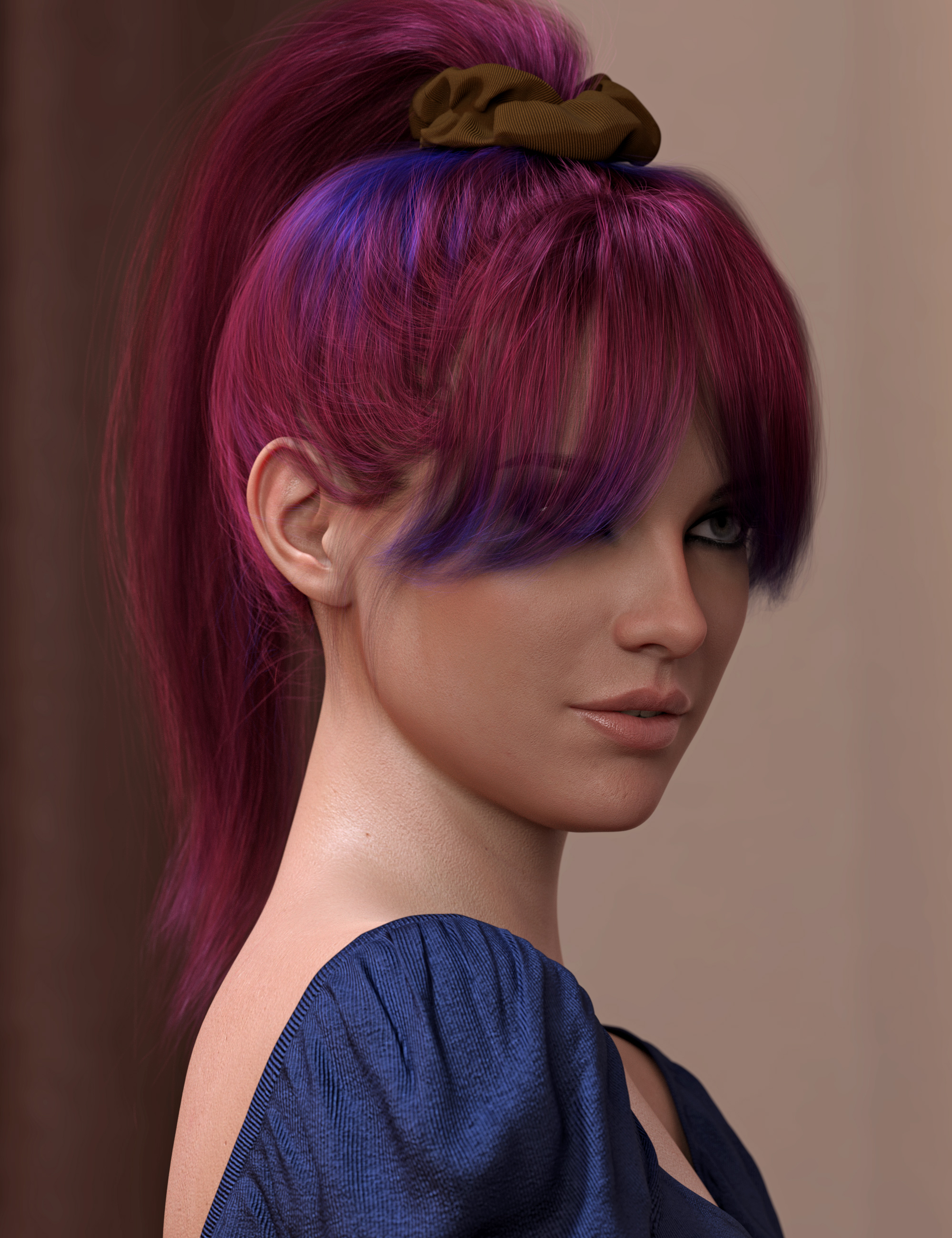 4-in-1 Buns and Ponytail Hair Textures by: outoftouch, 3D Models by Daz 3D