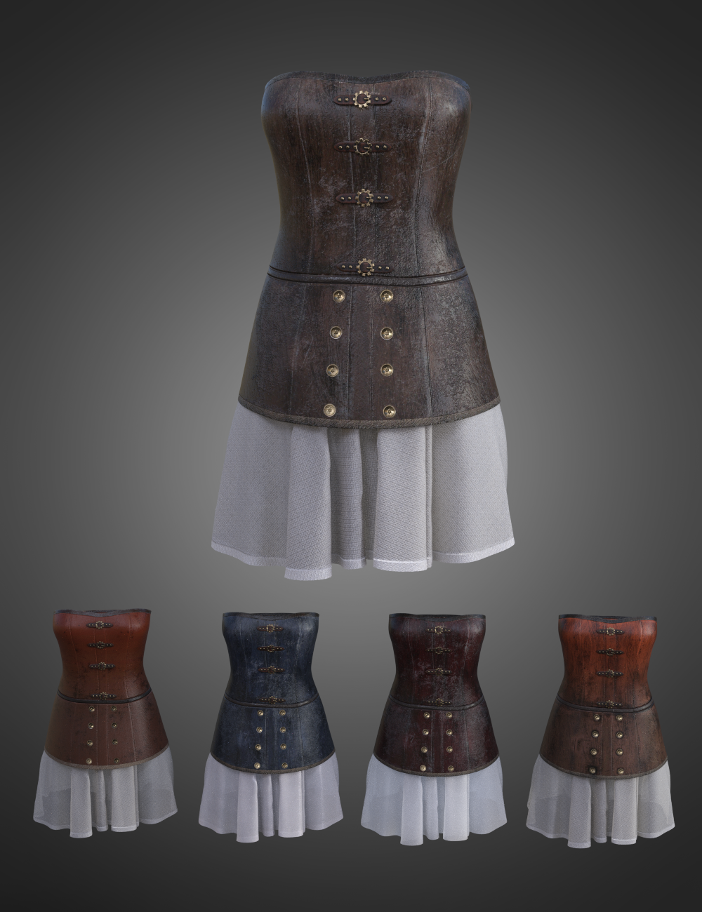 KUJ Steampunk Explorer Dress for Genesis 8 and 8.1 Females by: Kujira, 3D Models by Daz 3D