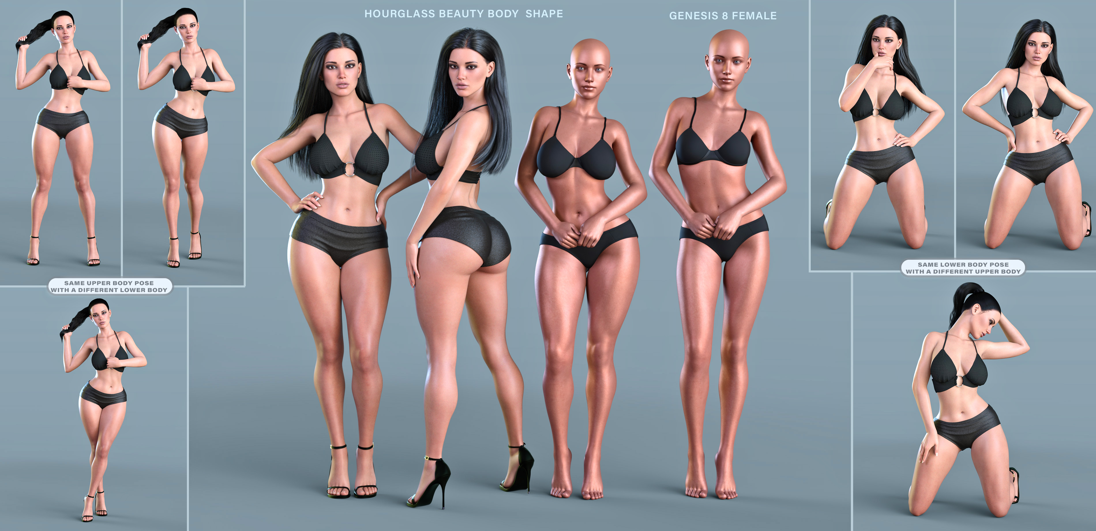 Z Hourglass Beauty Pose and Shape Mega Set Z Hourglass Beauty Pose and Shape Mega Set by: Zeddicuss, 3D Models by Daz 3D