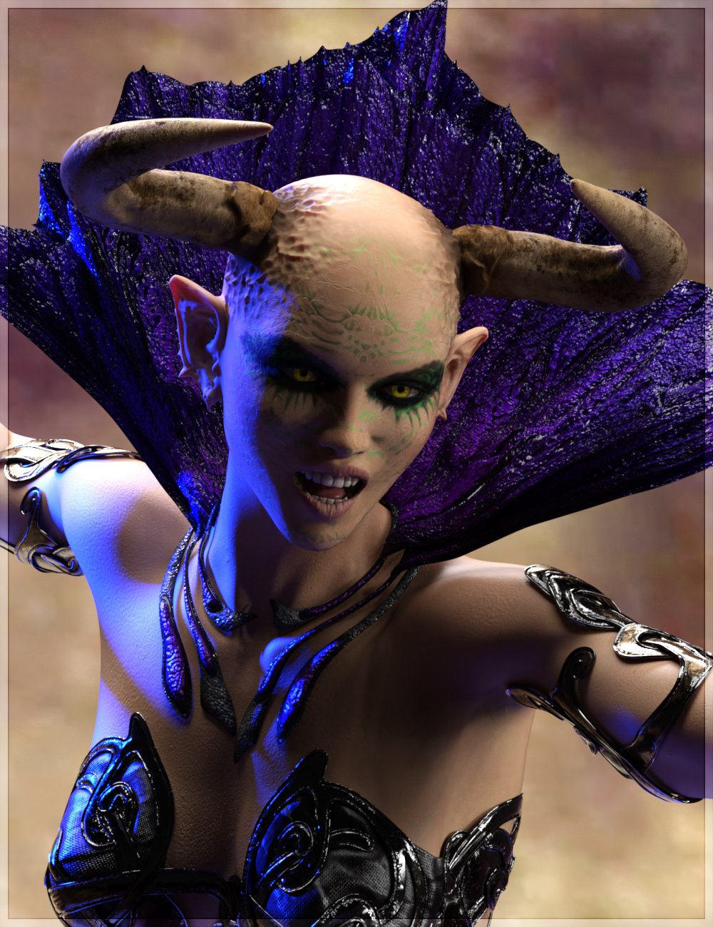 ND Fantasy Horns for Genesis 8.1 Female and Male by: Nathy Design, 3D Models by Daz 3D