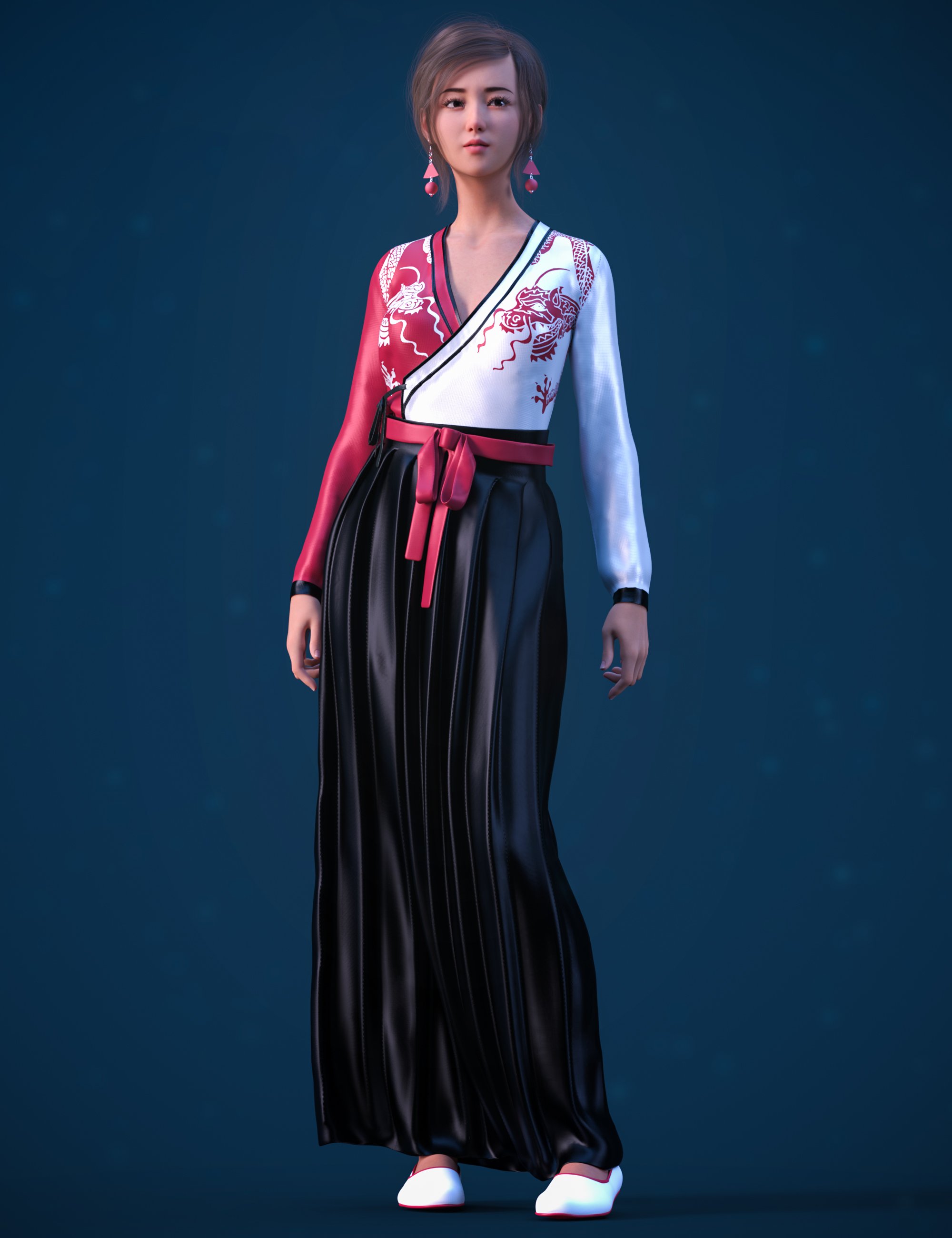 dForce Emiko Traditional Outfit for Genesis 8 and 8.1 Females