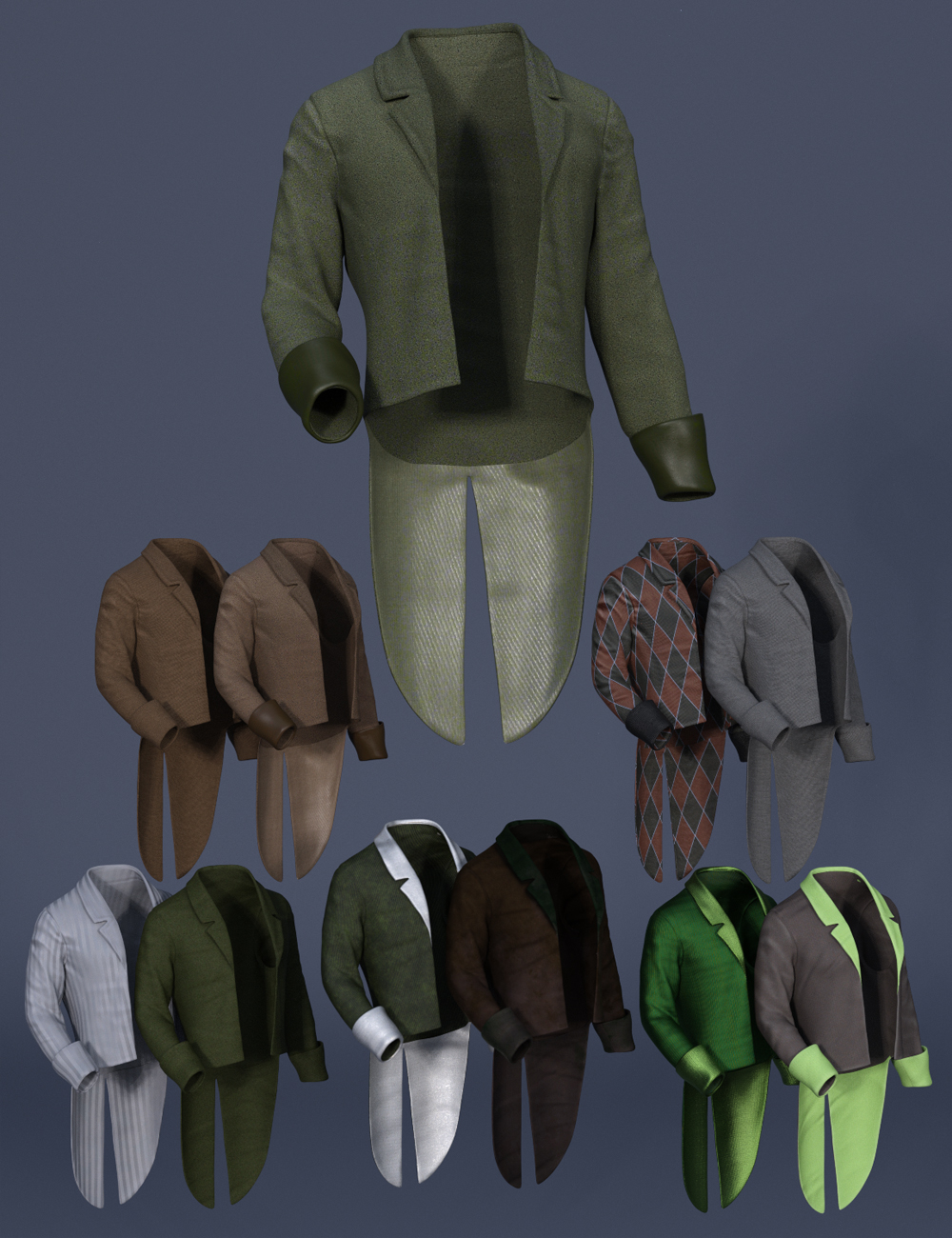 Leprechaun Outfit dForce Jacket for Genesis 8 Males by: MadaJoeQuick, 3D Models by Daz 3D