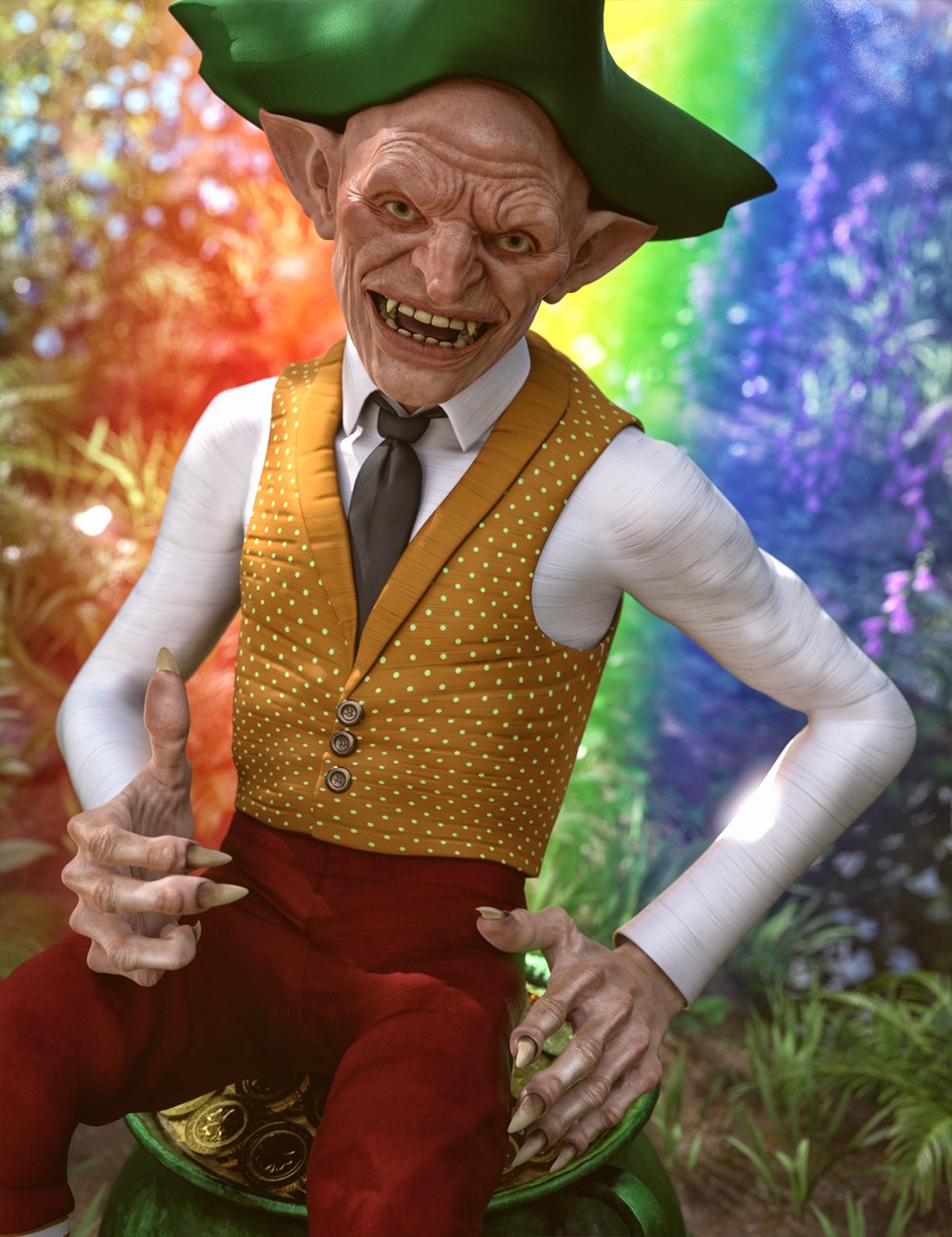 Leprechaun Outfit Shirt for Genesis 8 Males
