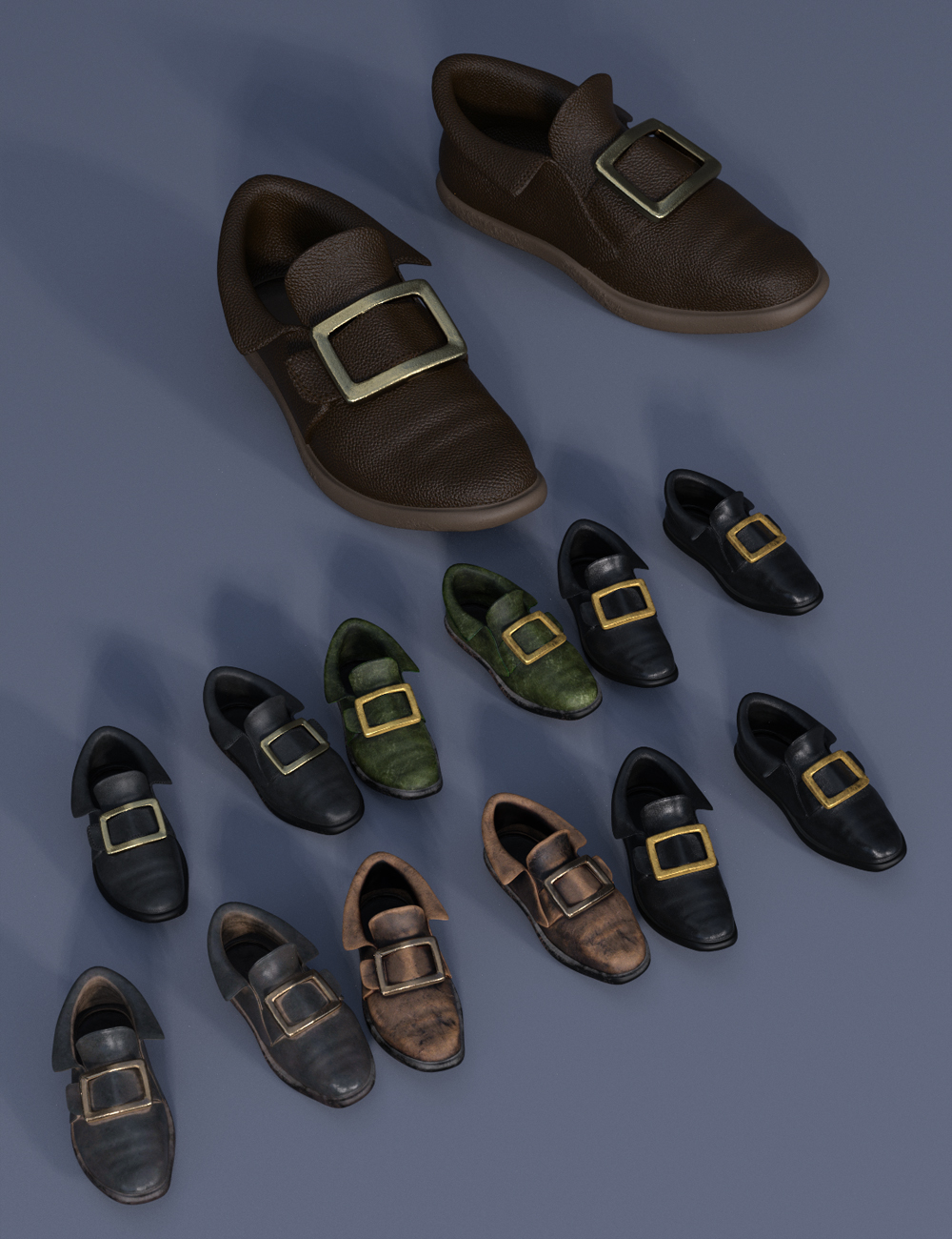 Leprechaun Outfit Shoes for Genesis 8 Males by: MadaJoeQuick, 3D Models by Daz 3D