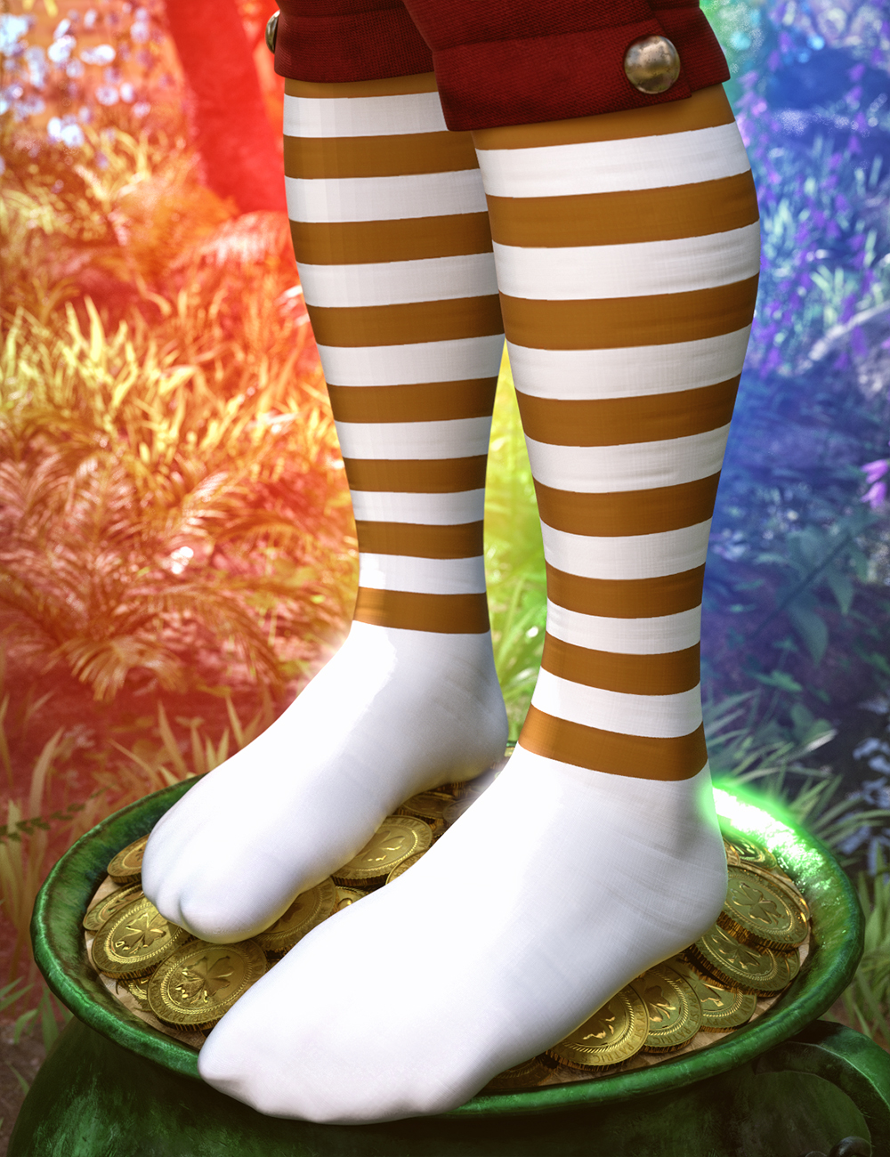 Leprechaun Outfit Socks for Genesis 8 Males