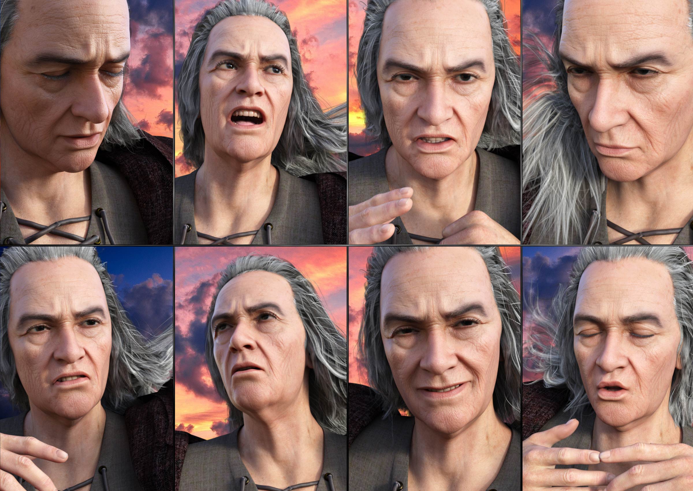 The Wizard Expressions for Merlin 8.1 and Genesis 8.1 Male The Wizard Expressions for Merlin 8.1 and Genesis 8.1 Male by: JWolf, 3D Models by Daz 3D