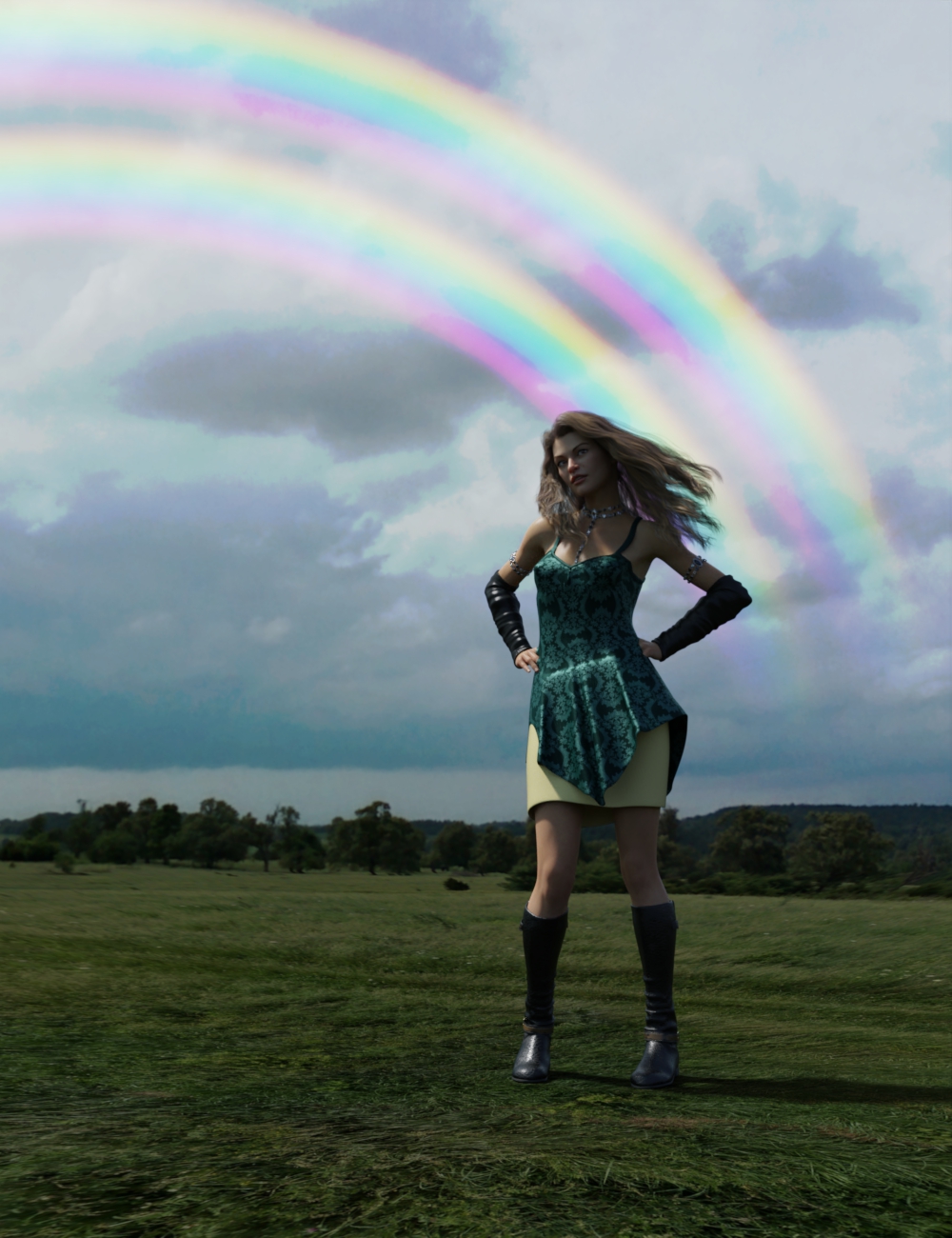 Spring Rainbow HDRIs by: Orestes Graphics, 3D Models by Daz 3D