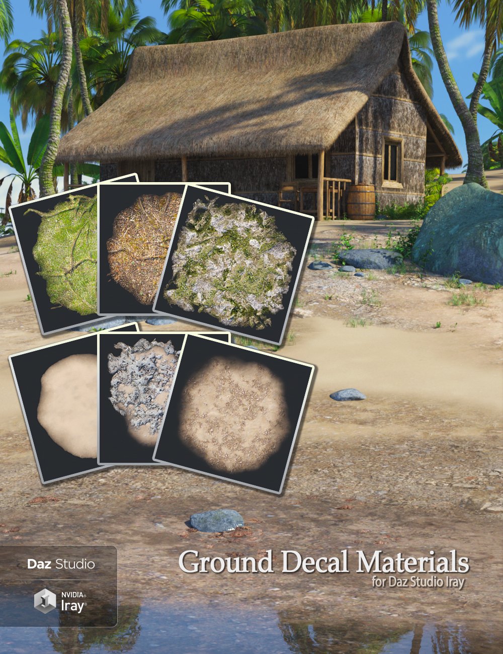 Ground Decal Materials by: Andrey Pestryakov, 3D Models by Daz 3D