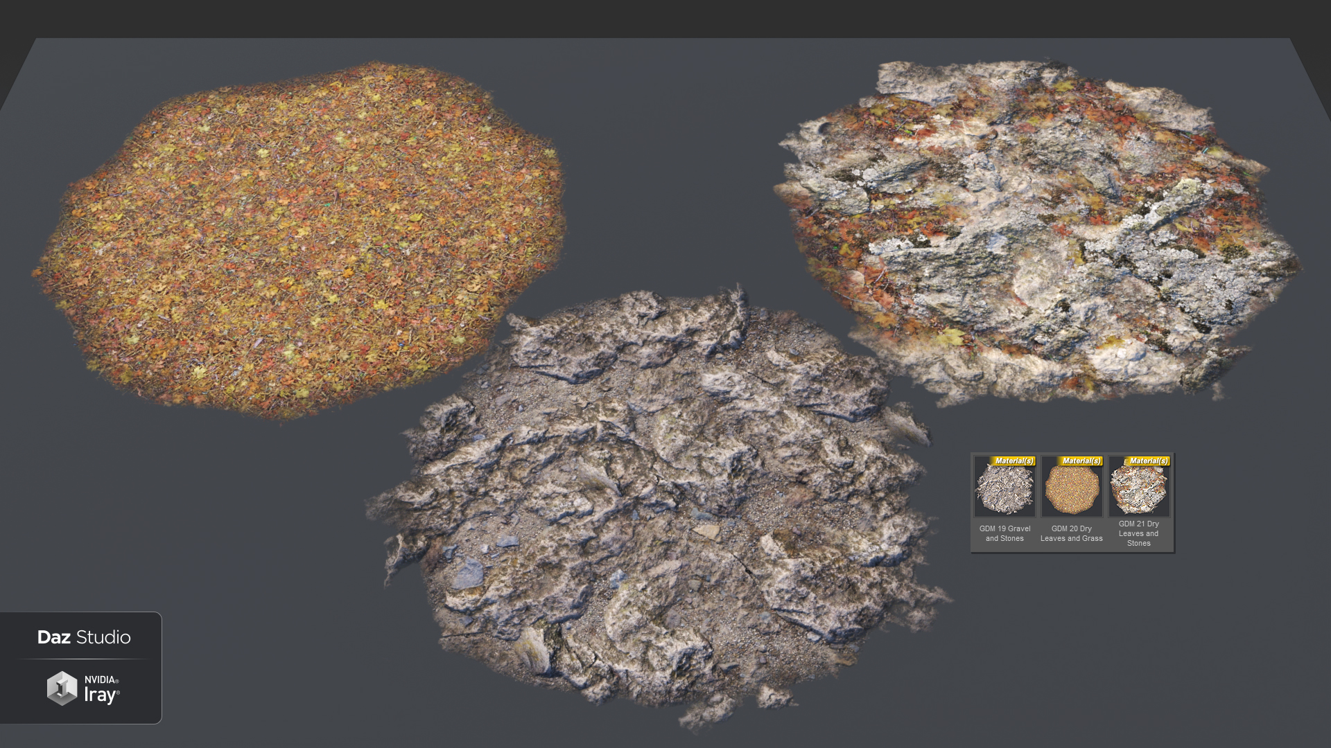 Ground Decal Materials Ground Decal Materials by: Andrey Pestryakov, 3D Models by Daz 3D
