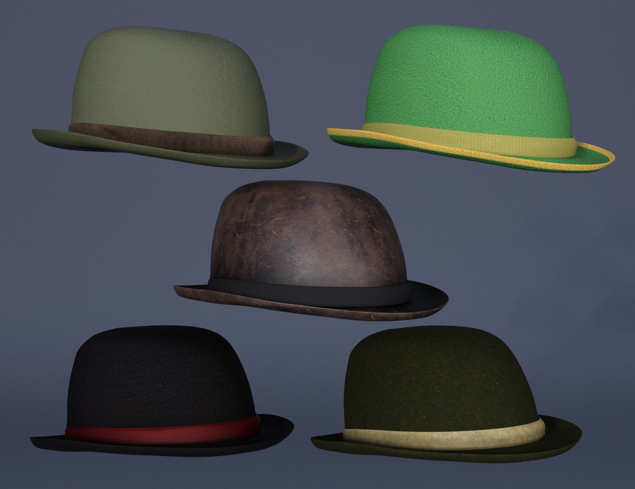 Haberdashery Hats for Genesis 8 and 8.1 by: Barbara BrundonUmblefuglySade, 3D Models by Daz 3D