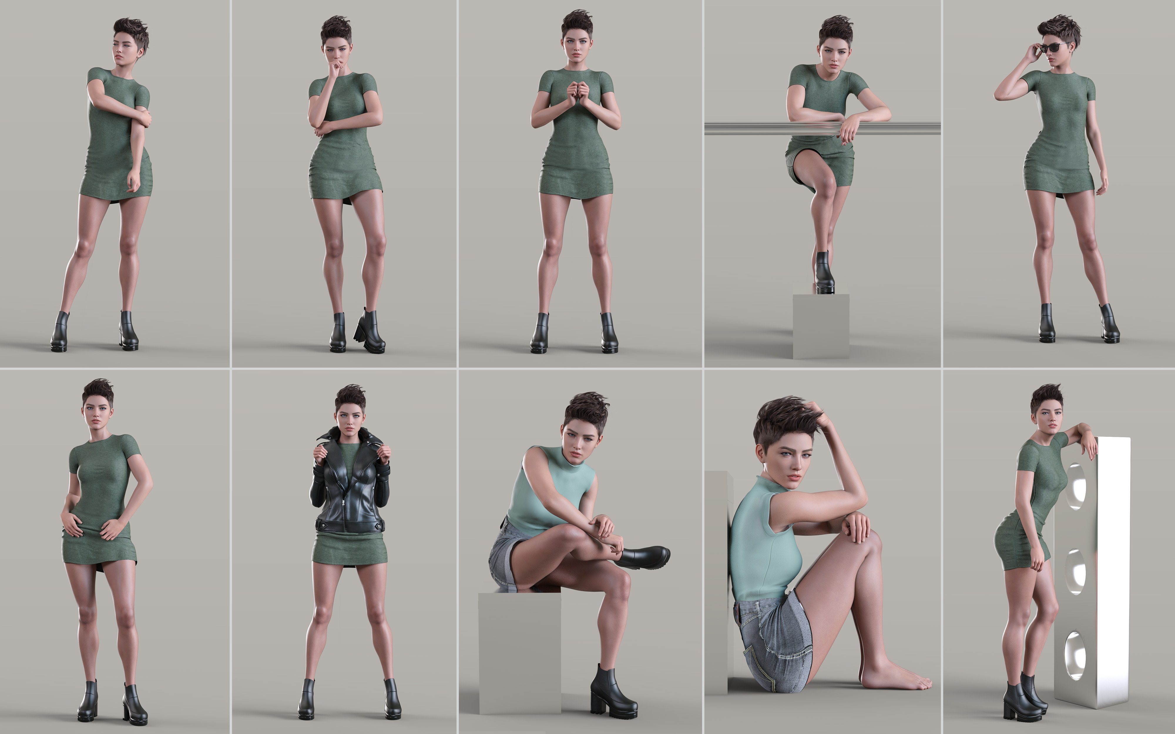 Z Cool and Hip Shape and Pose Mega Set by: Zeddicuss, 3D Models by Daz 3D