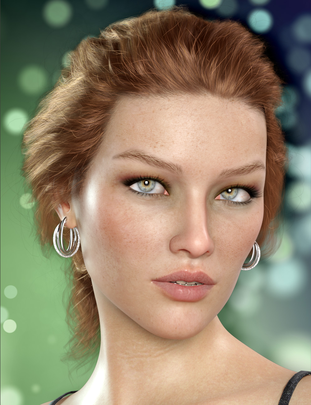 Hoop Earrings Classic Style for Genesis 8 and 8.1 Females by: esha, 3D Models by Daz 3D