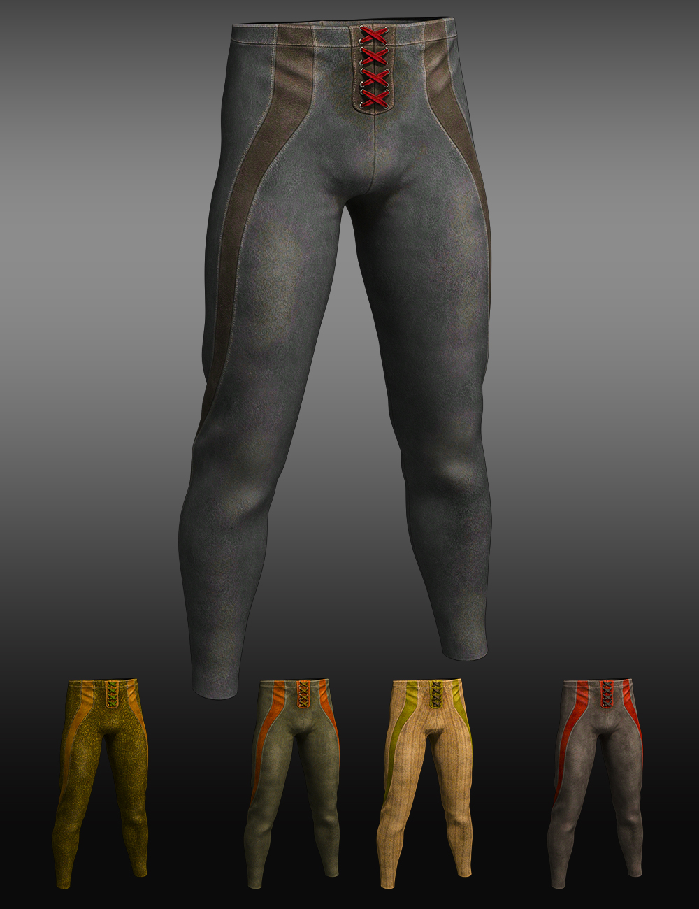Iron Scale Armor Outfit Pants for Genesis 8 and 8.1 Males