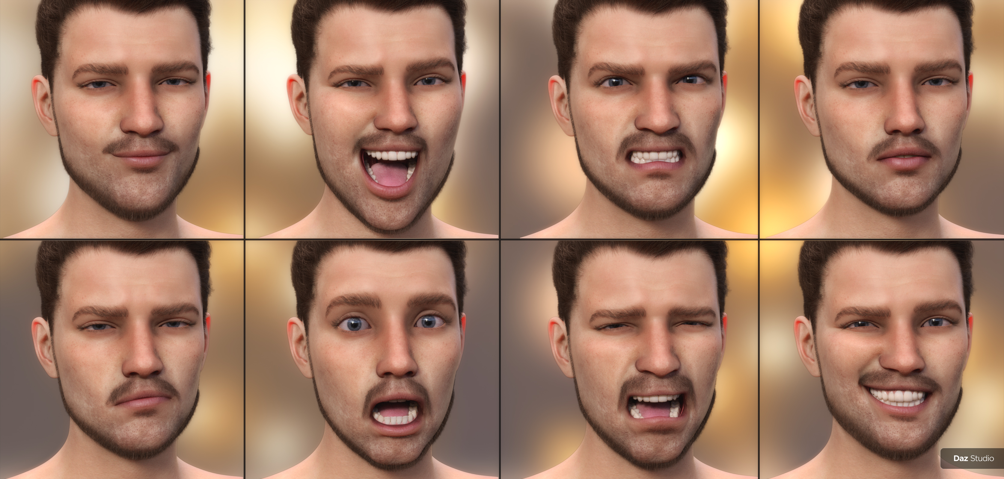 Big Expressive 8.1 for Genesis 8.1 Male by: Neikdian, 3D Models by Daz 3D