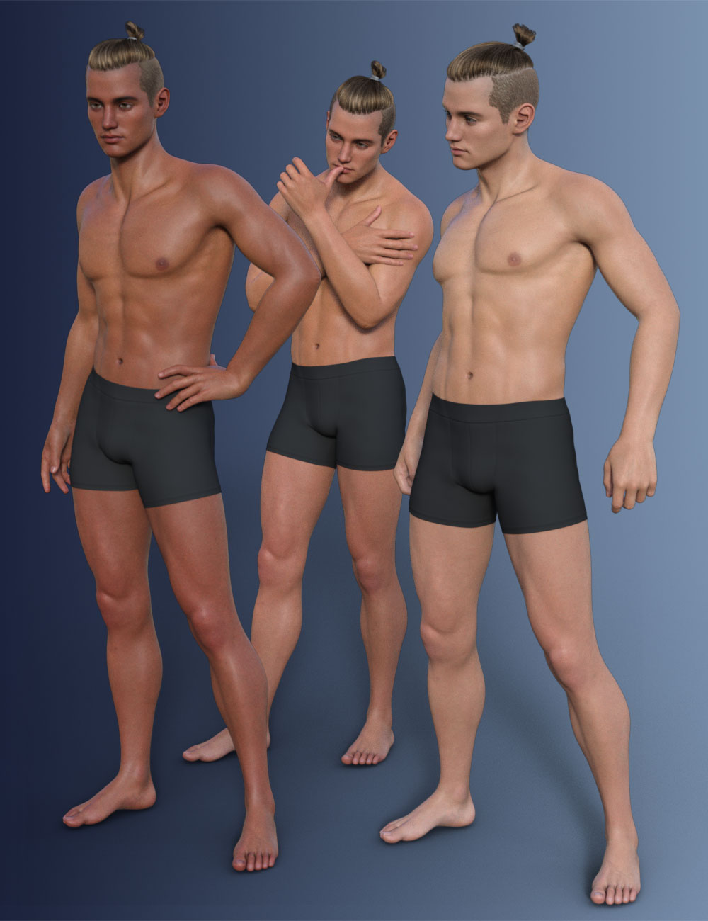 Tans and Tones for Michael 8.1 and Friends by: V3Digitimes, 3D Models by Daz 3D