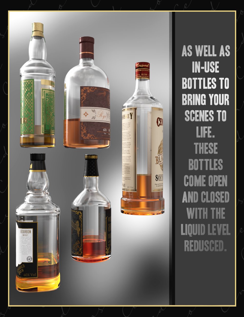 The Censored Cellar: Wine and Whiskey Props and Shaders The Censored Cellar: Wine and Whiskey Props and Shaders by: Censored, 3D Models by Daz 3D