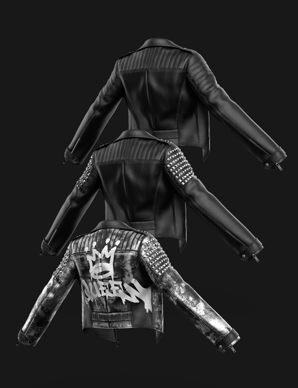 AJC Glamor Biker Outfit Jacket for Genesis 8 and 8.1 Females by: adeilsonjc, 3D Models by Daz 3D